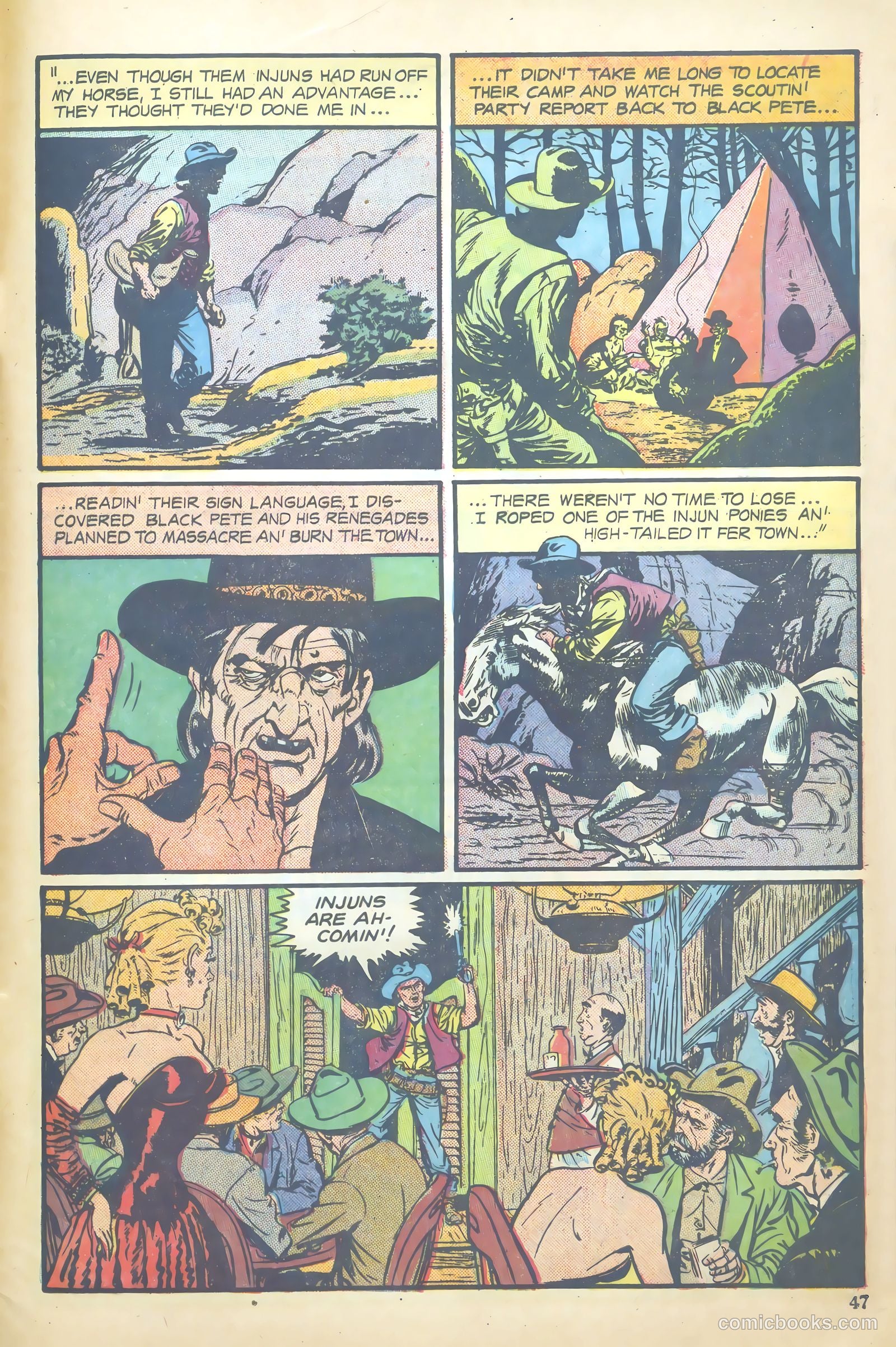 John Wayne Adventure Comics #7 (1950) — page 47 of 52