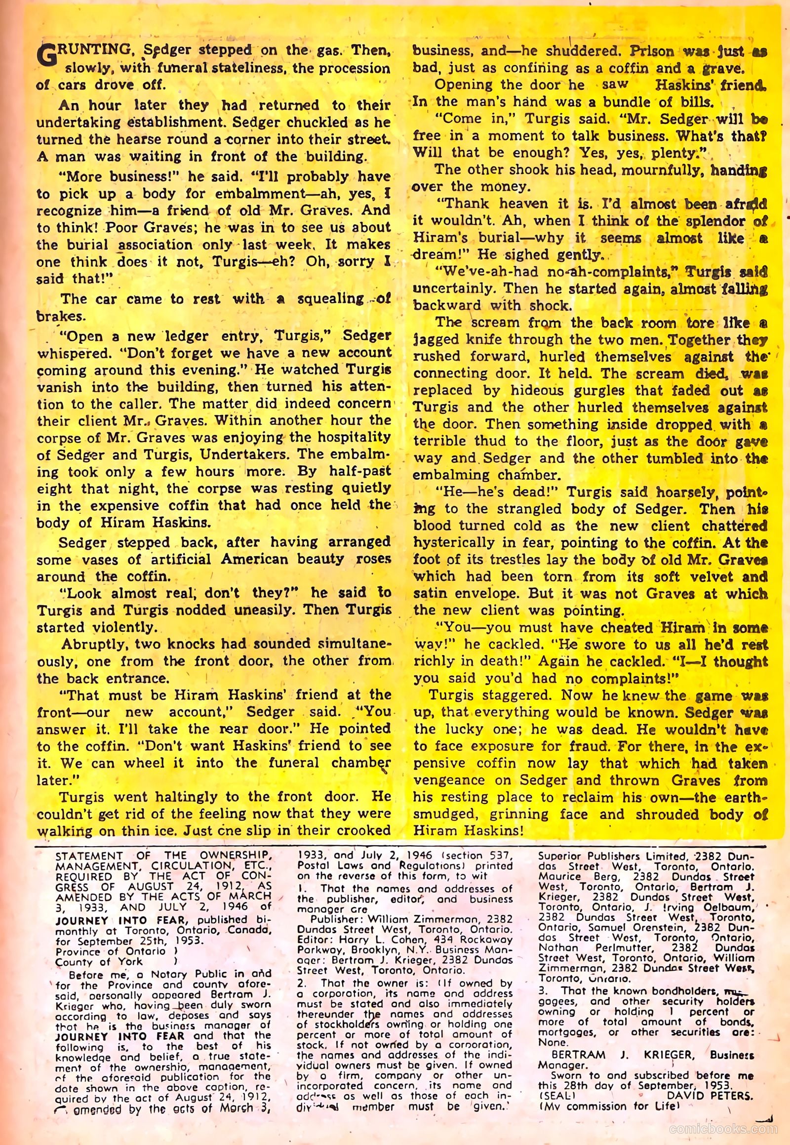 Journey into Fear #18 (1954) — page 19 of 36