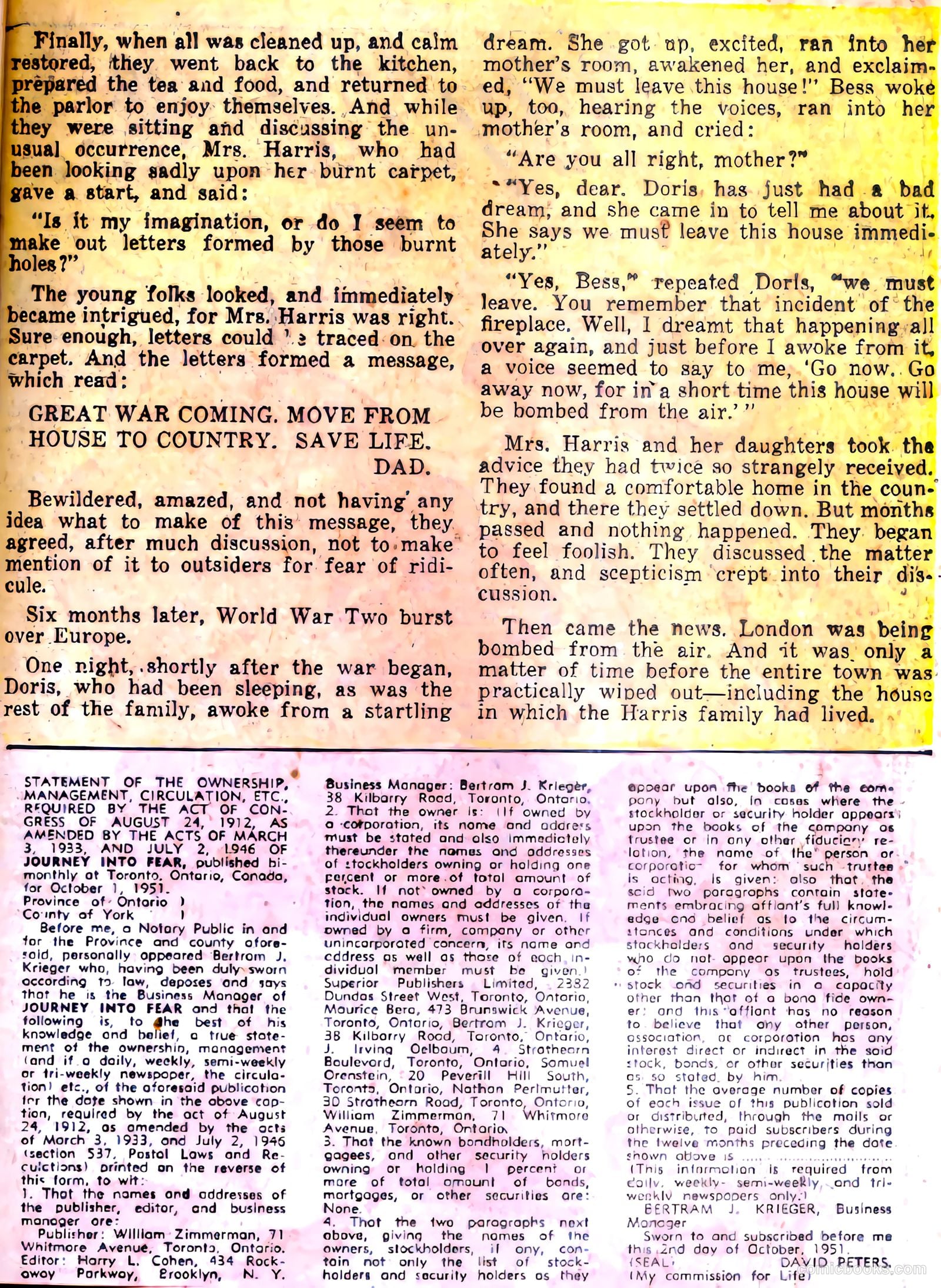 Journey into Fear #6 (1952) — page 19 of 36