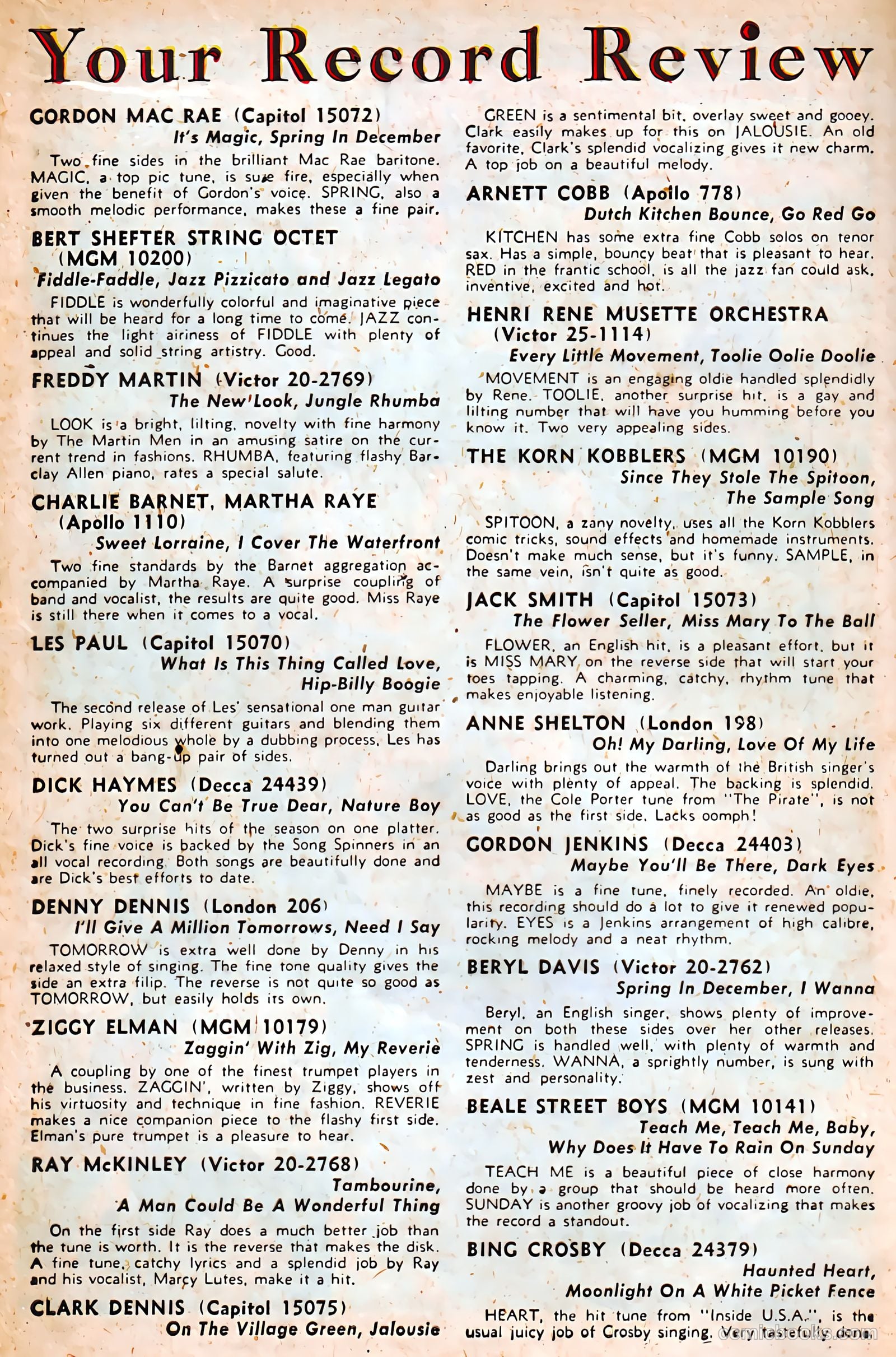 Juke Box Comics #4 (1948) — page 14 of 52