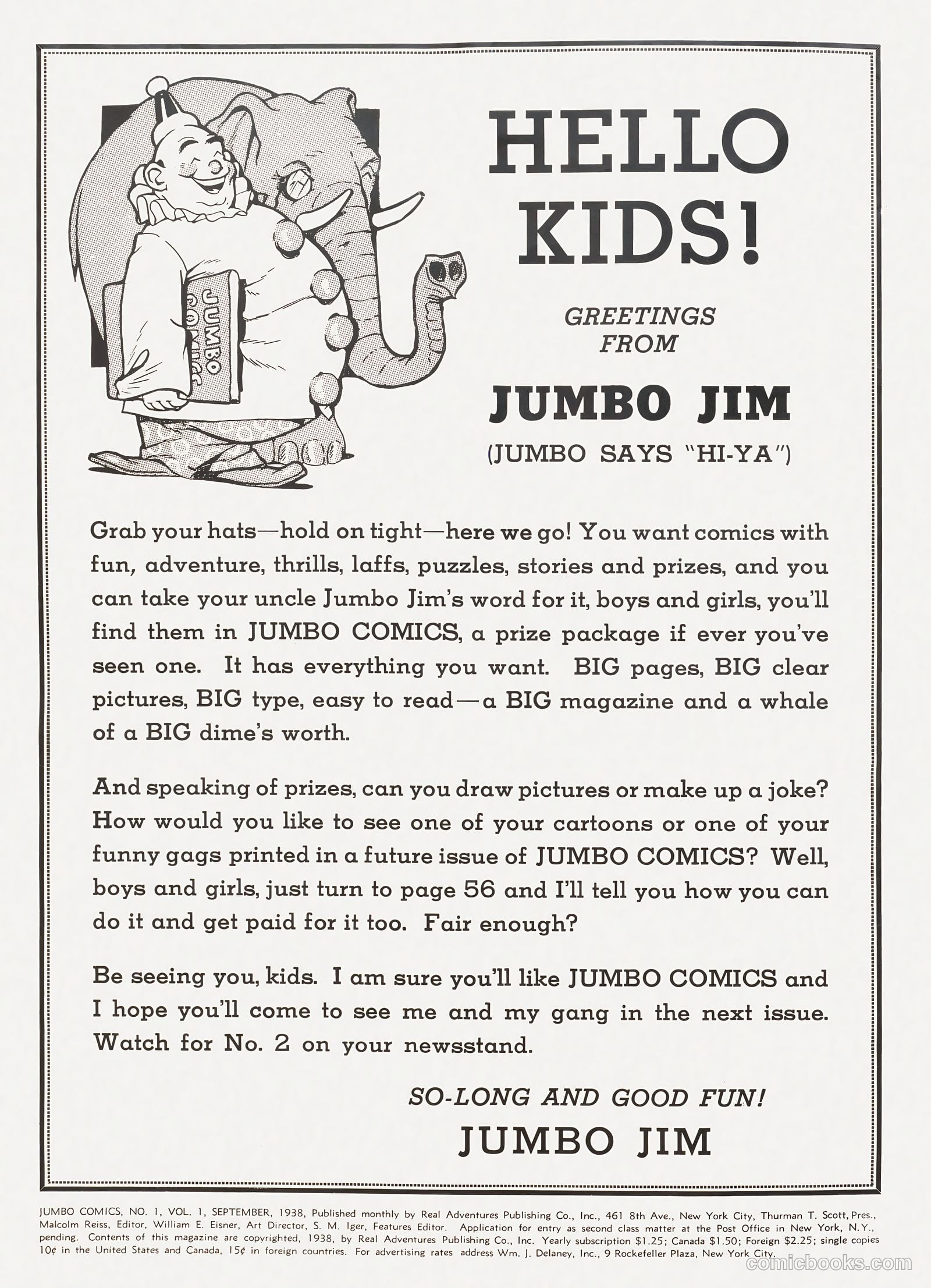Jumbo Comics #1 (1938) — page 2 of 69