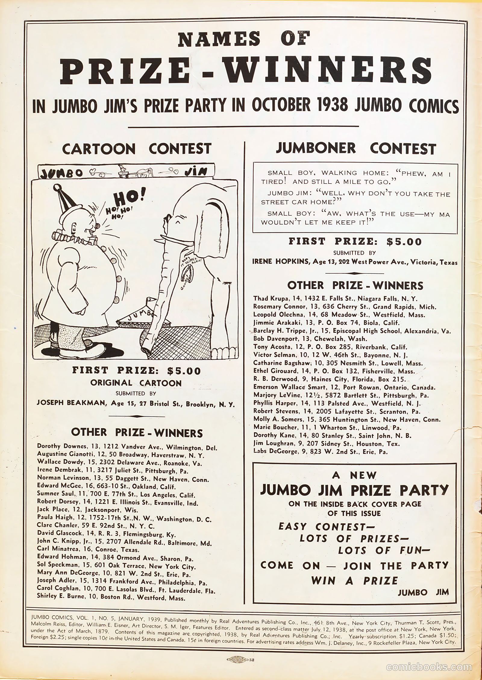 Jumbo Comics #5 (1939) — page 2 of 52
