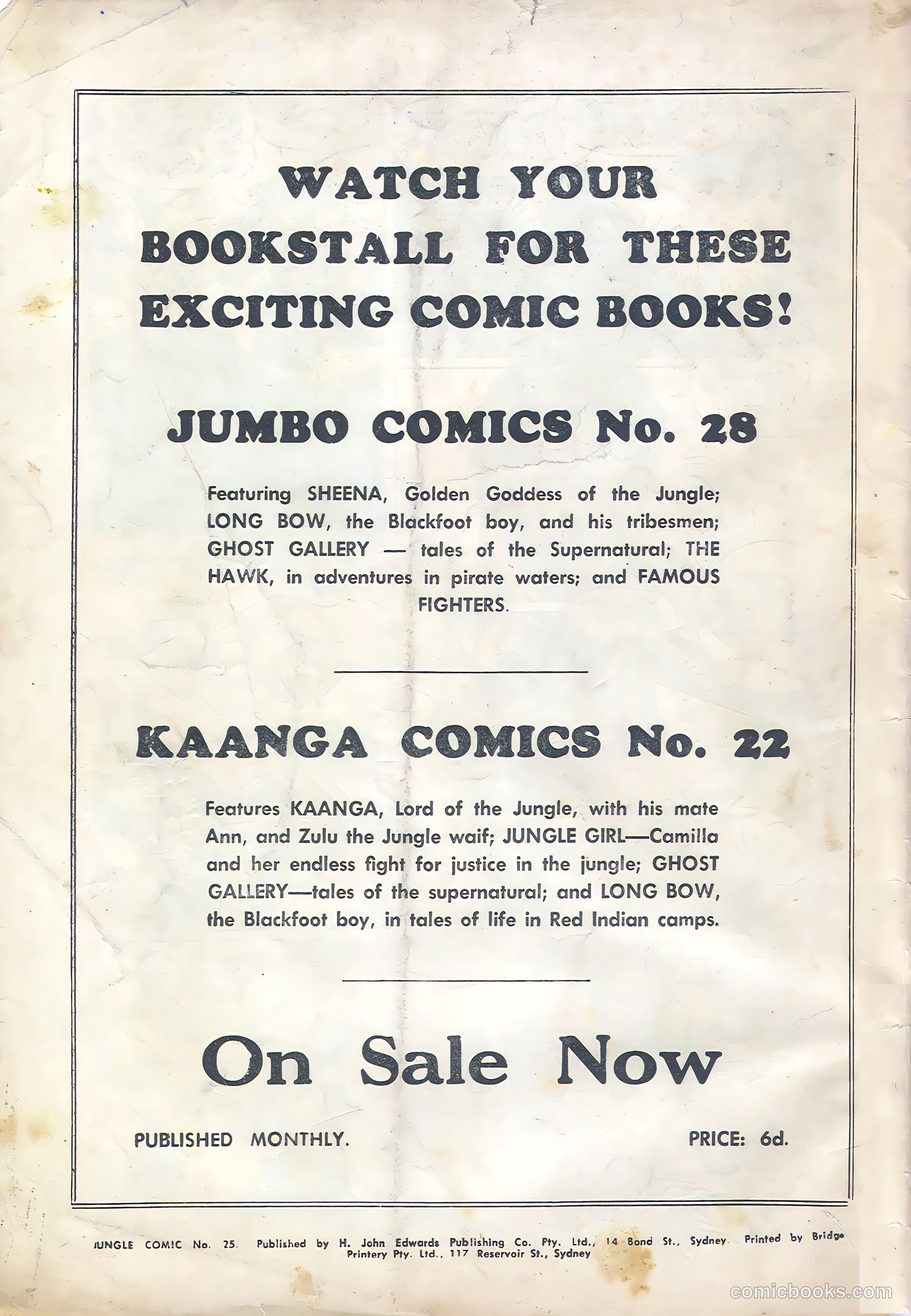 Jungle Comics #25 — page 28 of 28