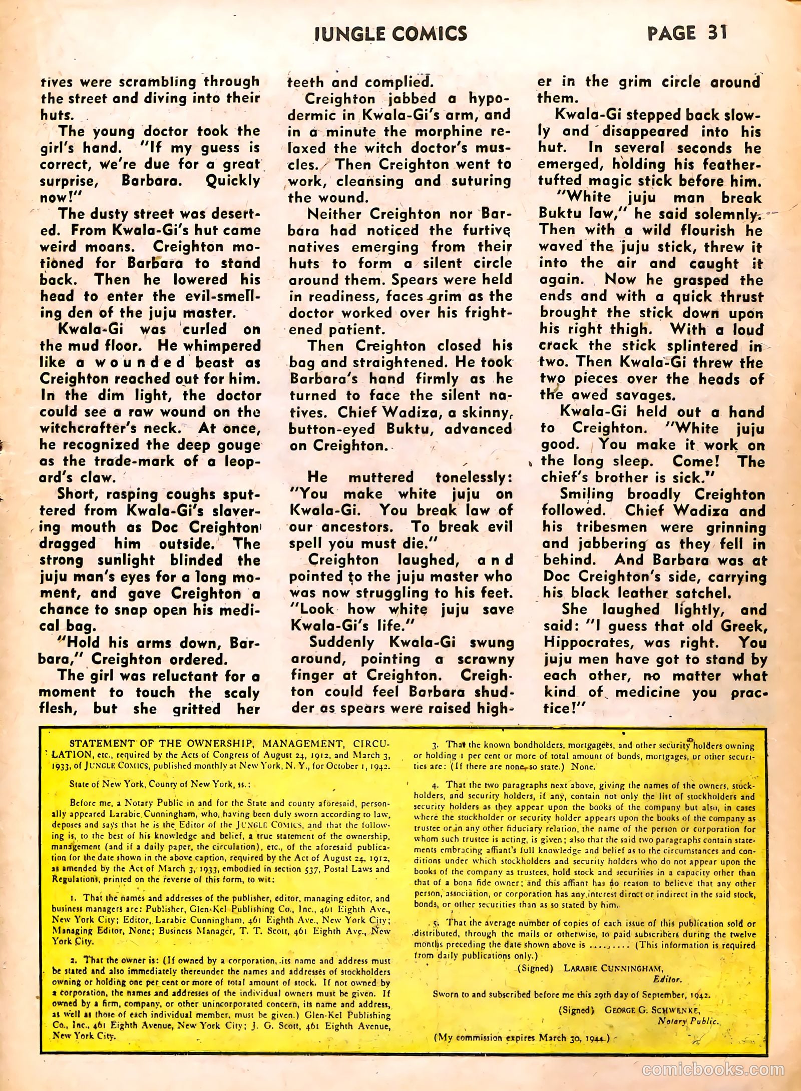 Jungle Comics #38 (1943) — page 34 of 69