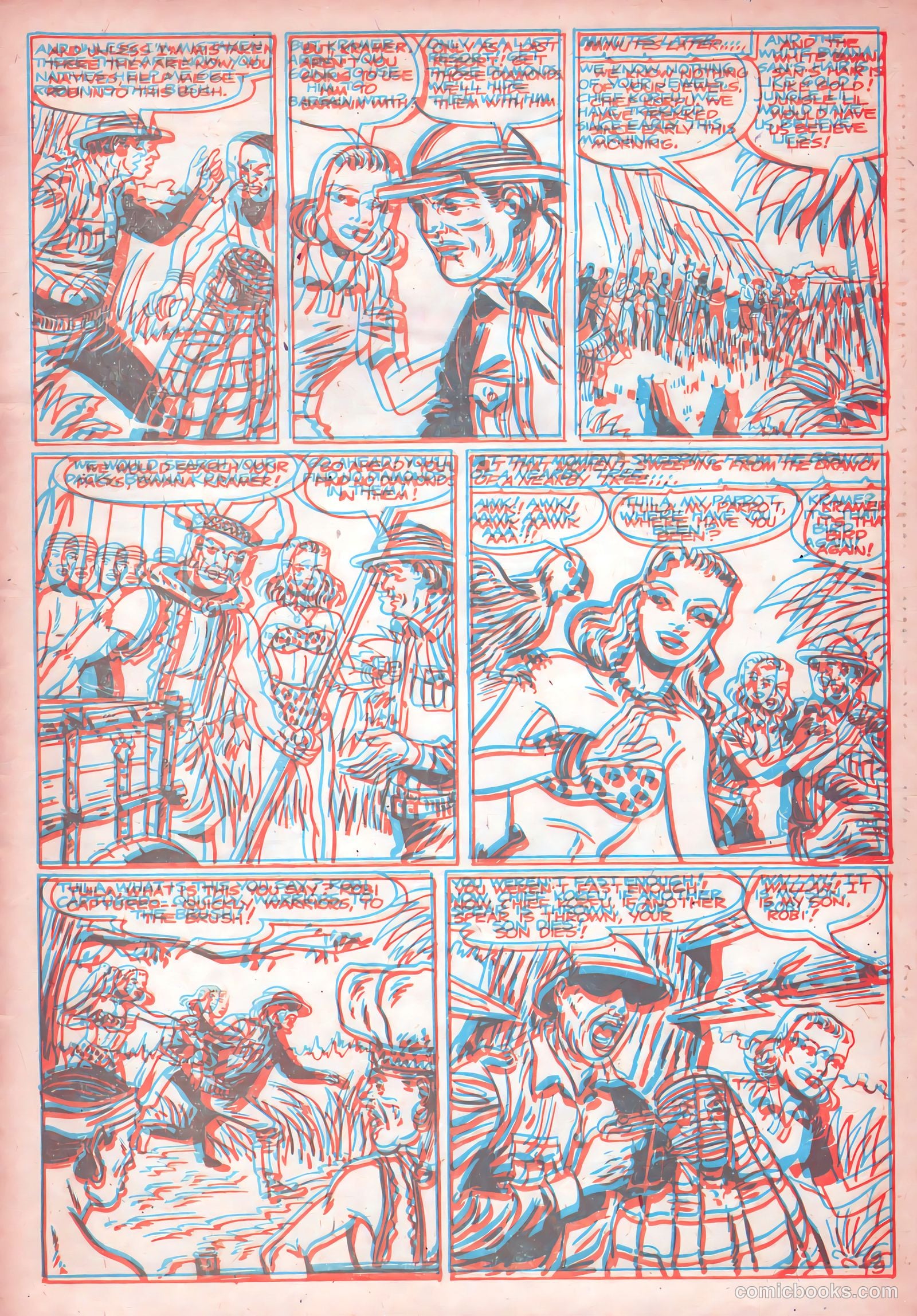 Jungle Thrills 3-D #1 (1953) — page 33 of 36