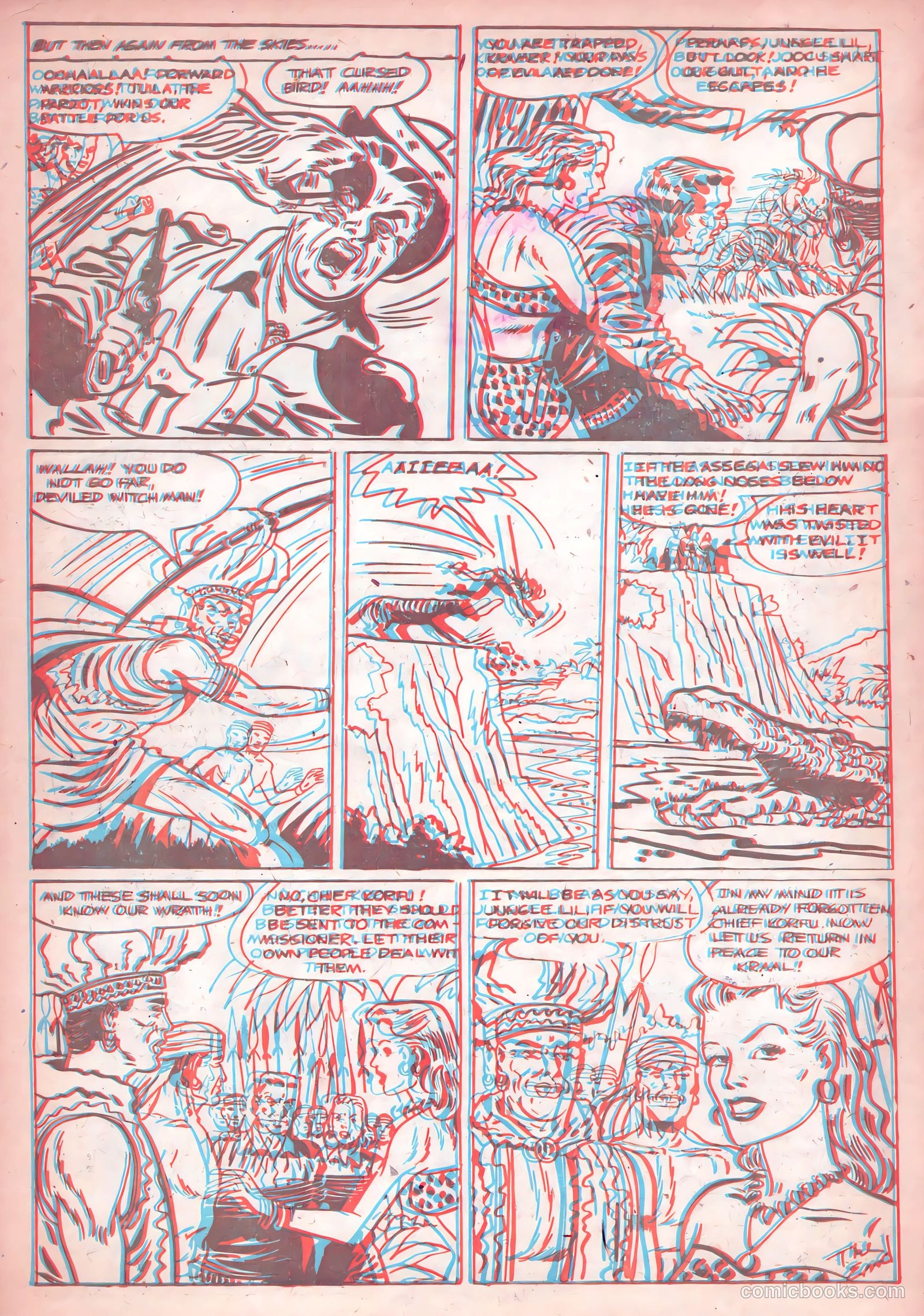 Jungle Thrills 3-D #1 (1953) — page 34 of 36