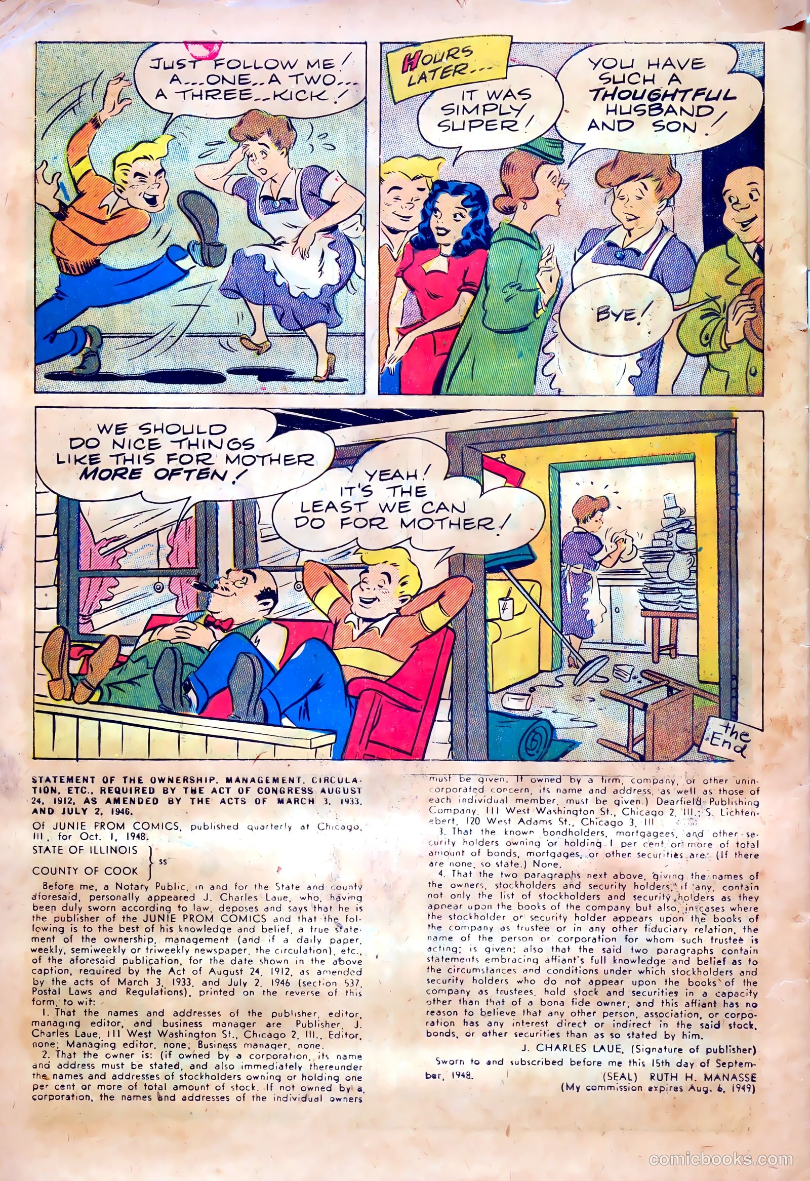 Junie Prom Comics #5 (1949) — page 34 of 36